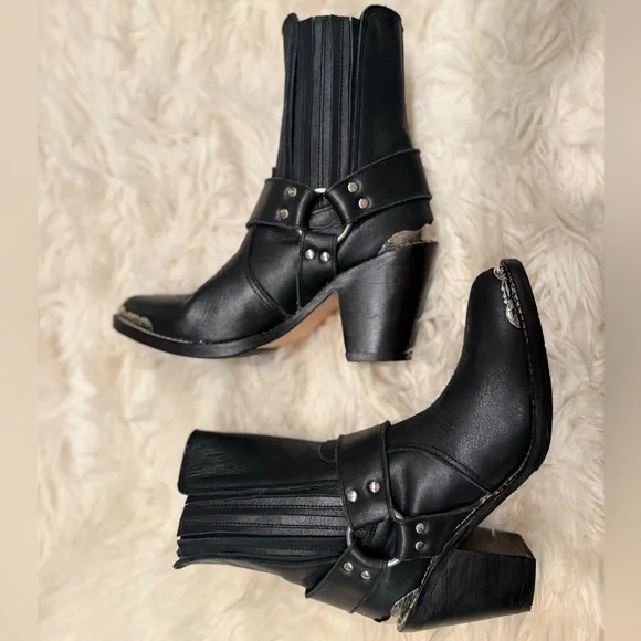 Ankle boots. Cowboy boots. Real leather. - Picture 5 of 9